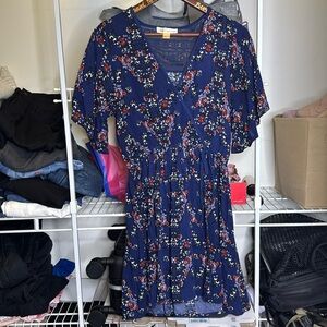 Band of gypsies floral dress with crochet detail